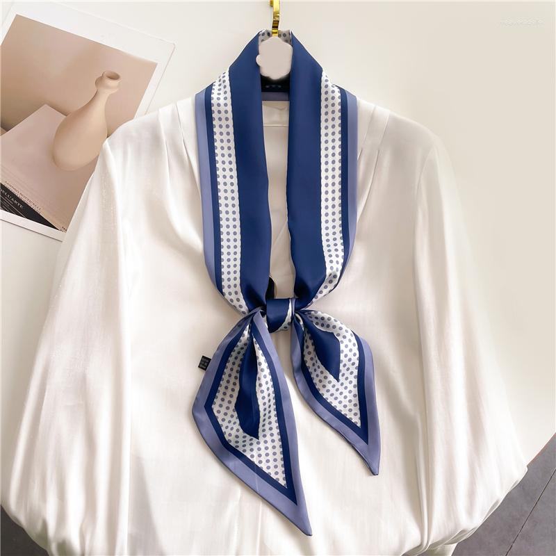 

Scarves Design Hair Bands Floral Print Satin Silk Skinny Scarf For Women Neckerchief Lady Ribbon Neck Tie Hand Wrist Wraps Headware 2023
