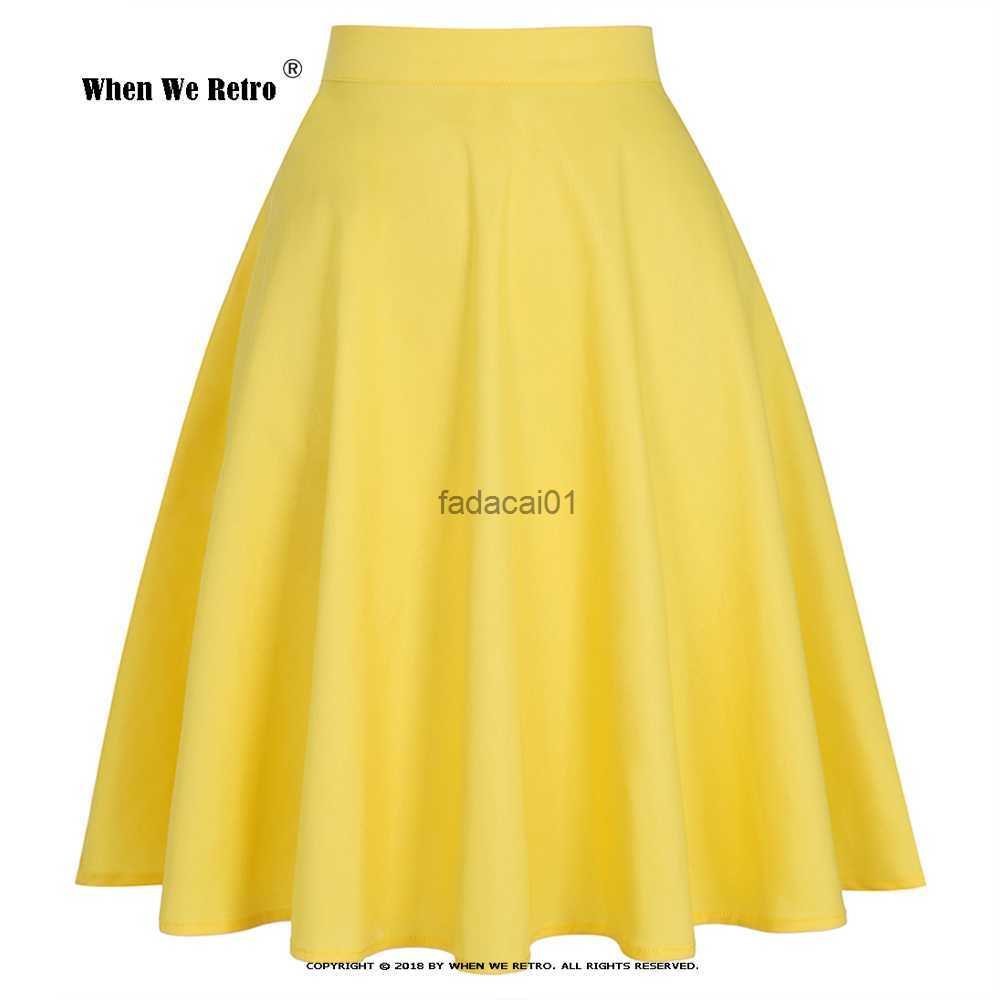 

Y2K Cotton Solid Color Summer Black Red Green Yellow Skirt VD0020 Jupe Femme Women Clothing 50s 60s Retro Vintage Skirt L230621, Cactus
