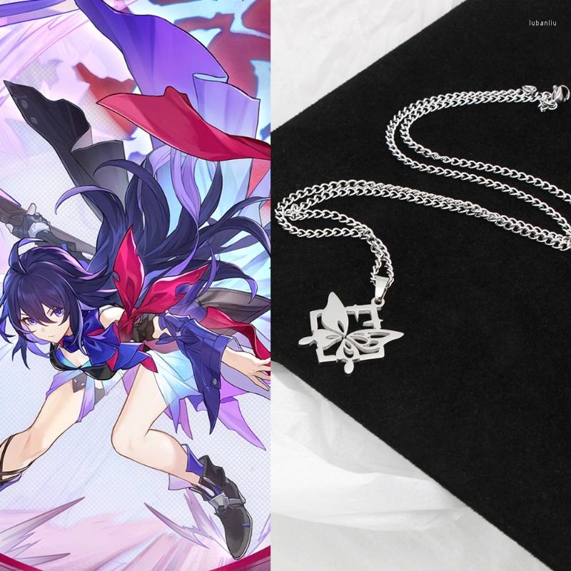 

Chains Seele Necklace Bridal Anime Man Necklaces Chain High Quality Pendant Jewelry Silver Color Honkai: Star Rail Kpop Metal Collares