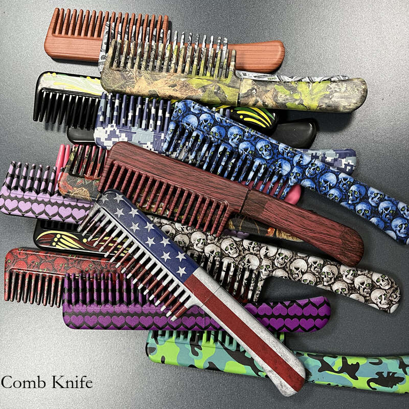 

Durable Rustproof Stainless Steel Home Use Beard Trimming Barber Comb Knife