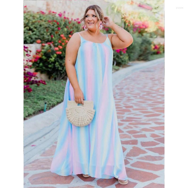 

Casual Dresses Elegant Party Dress Spaghetti Strap Loose Sexy Womens Wrap Chest Open Back High Waist African 2023 Print Vestido, Blue