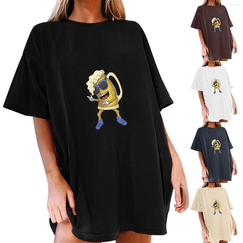 

Women' T Shirts Women' Solid Beer Festival Printing Loose And Comfortable Large Fashion Body Women  Camisoles, Black