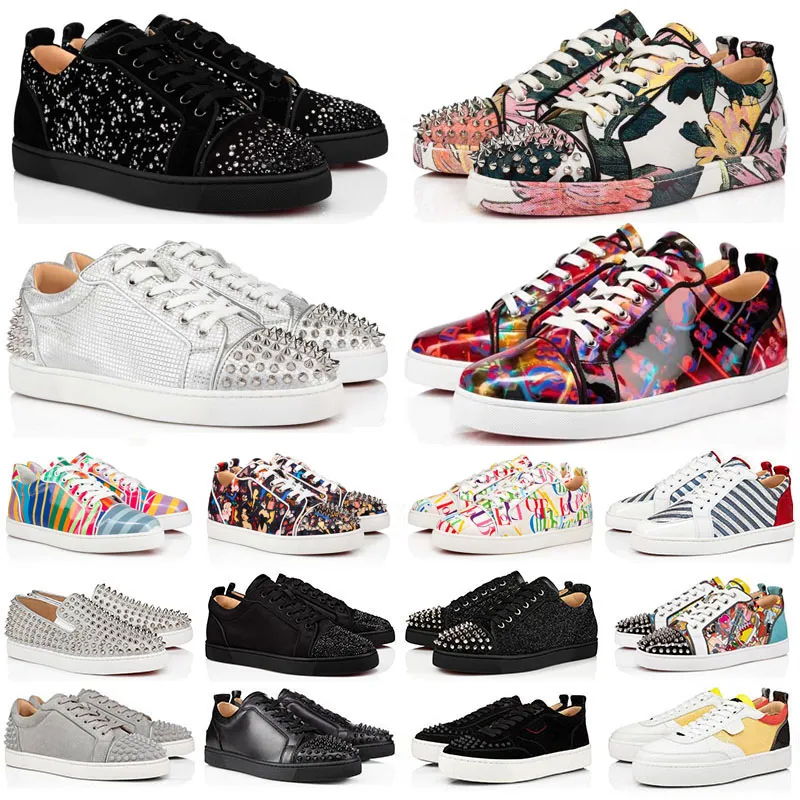 

Designer Luxury Casual Shoes low Mens Women Dress Shoes Running Shoe With studded print cartoon character fashion spikes Office Career Weddi, Color#1