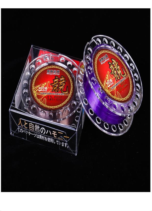 

Rompin High quality 100M Nylon fishing line Super strong Line purpleclear fly fishing Japan Monofilament line pesca Carp Tackle6189431