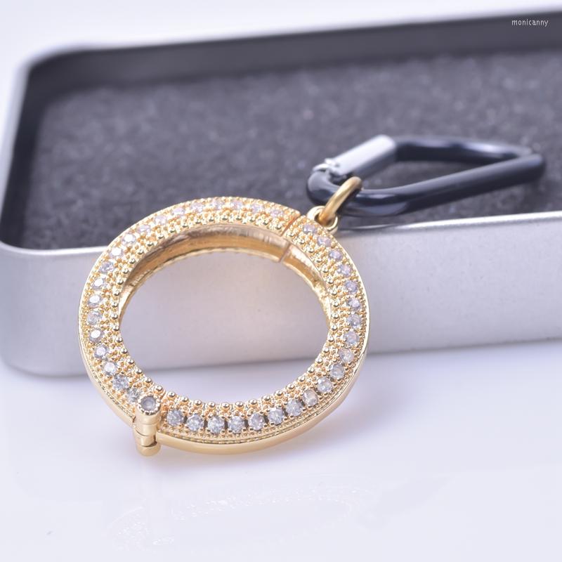 

Keychains Metal With Rhinestone Keychain For Apple Airtags Case Protective Airtag Tracker Locator Device Anti-lost Buckle Llavero