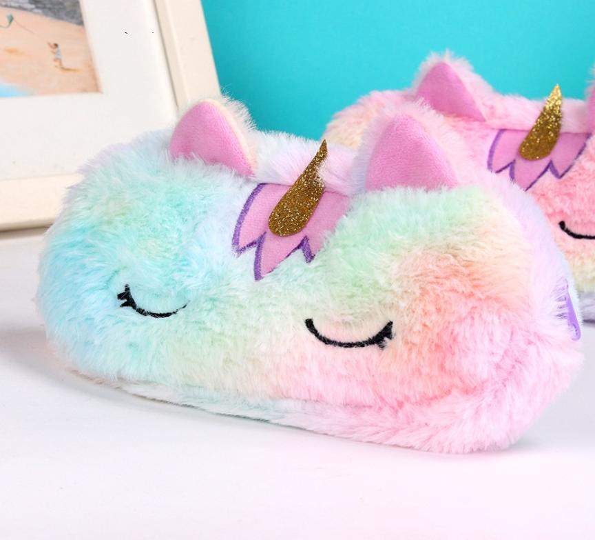 

Cute cartoon pencil case plush unicorn stationery bag creative learning stationery pencil case storage bag 22x10x25cm2057514, Beige