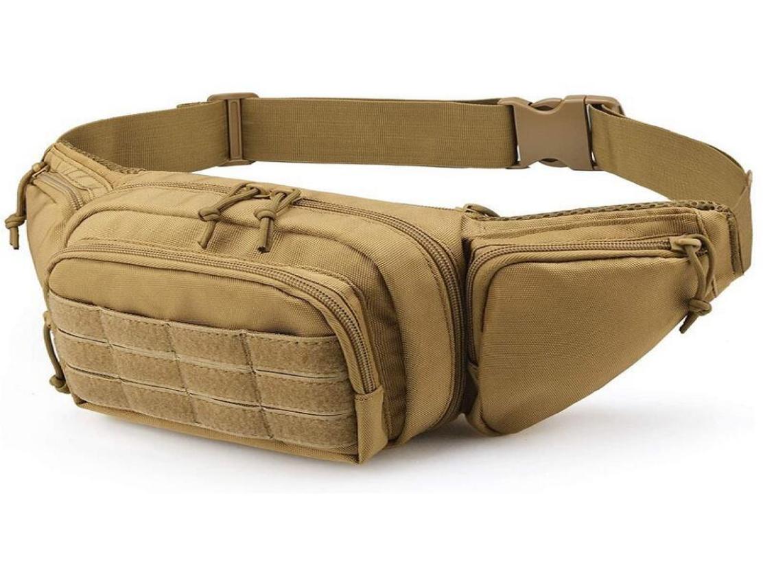

Tactical Waist Bag Gun Holster Army Fanny Pack Sling Shoulder Bags Outdoor Chest Assult Concealed Pistol Carry Holster Utility Thi6413624, Coffee
