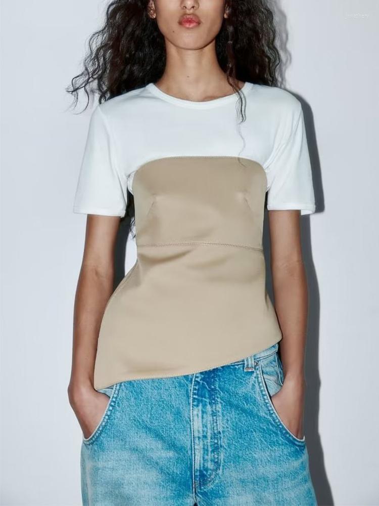 

Women's Tanks Asymmetric Hem Top Women Crop Corset Female Off Shoulder Tube Tops For 2023 Summer Backless, Picture color