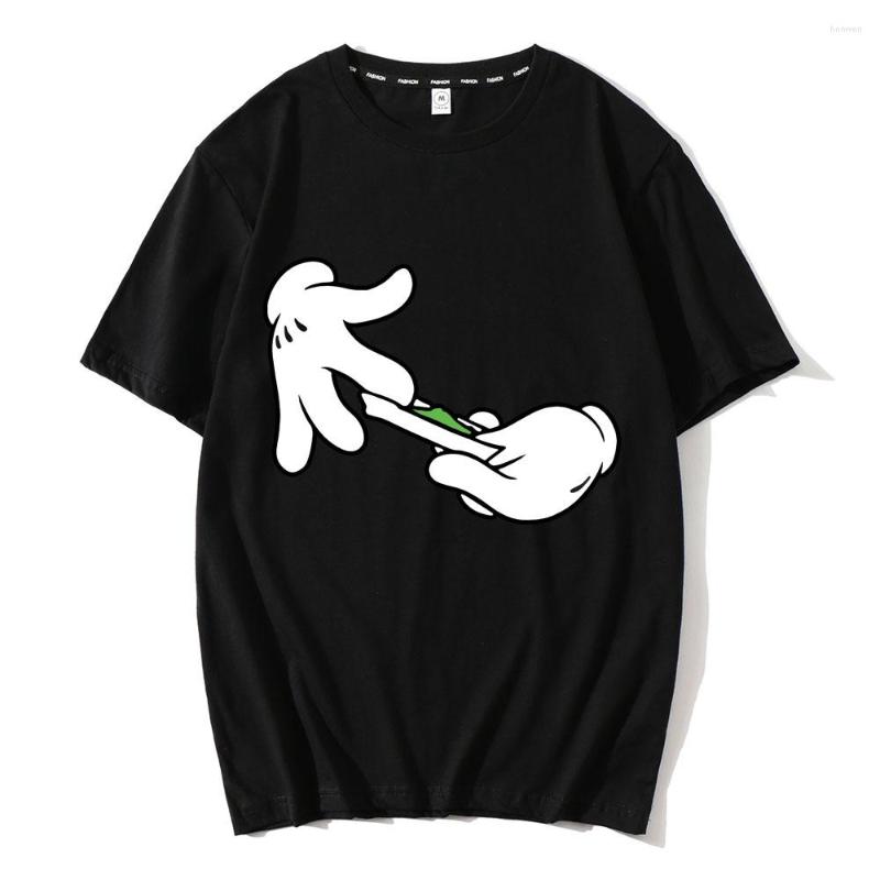

Men's T Shirts Funny Mikey Hands Rolling Blunt Joint Pot 420 Men Women T-Shirt Cool Casual Pride Unisex Tshirt Streetwear, 0610022-white