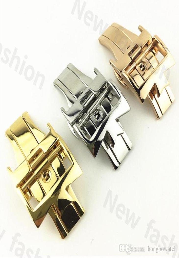 

Fashion Offtheshelf Jiang Shipi strap with stainless steel solid double button butterfly buckle 18mm steel buckle belt buckle 209077879