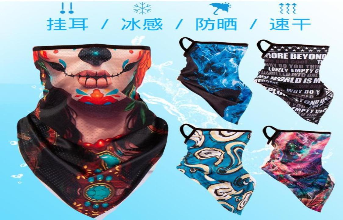 

Bandanas Magic Headscarf Sports Outdoor Bicycle Riding Silk Triangle Scarf Men39s And Women39s Face Towel Summer Sun Protect2192971