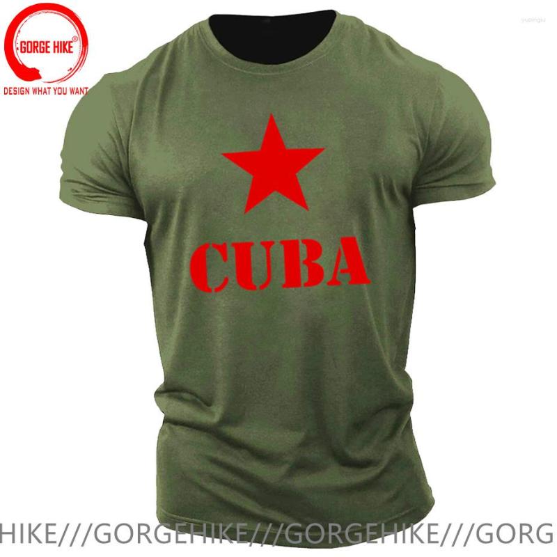 

Men' T Shirts Vintage Cuban Tshirt Homme 2023 Red Star Cuba T-Shirt Revolution Fidel Castro Che Guevara Print Shirt Men Clothing Camisas, Heather gray