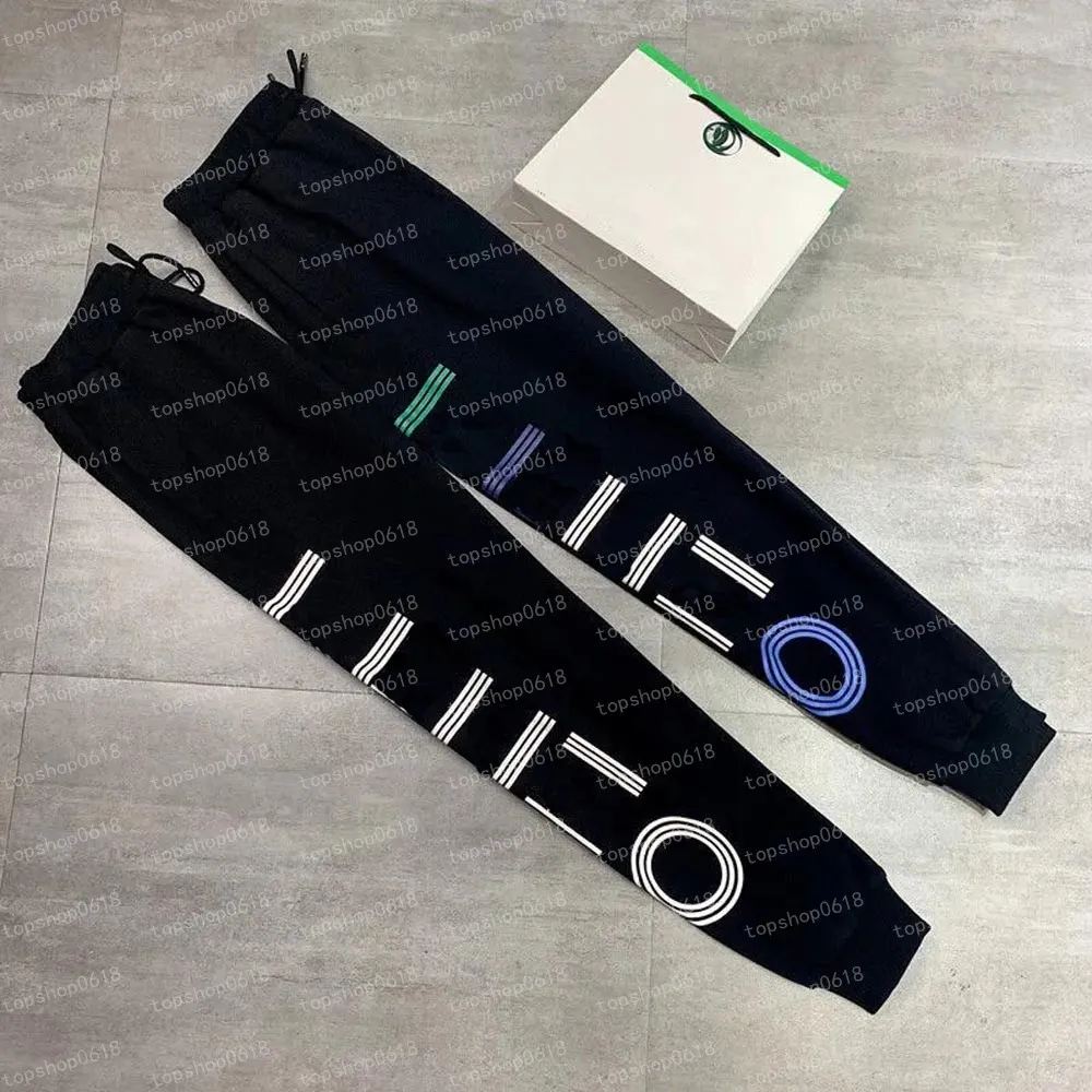 

2021 Mens Joggers Pants Autumn Men Sportswear Drawstring Casual Tracksuit Sweatpants Trousers Black white designer Jogger Pants, Black+white letters