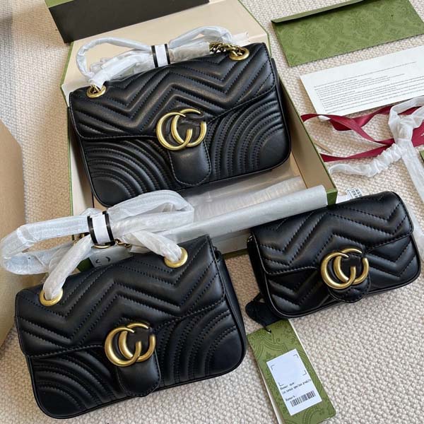 

Designer Bag Shoulder Bags Handbag Cross Body Bag Women Fashion 2 Gs Marmont Classic Tote 3 Sizes Luxuries Genuine Leather With Serial Number 2023 New Items, G-11