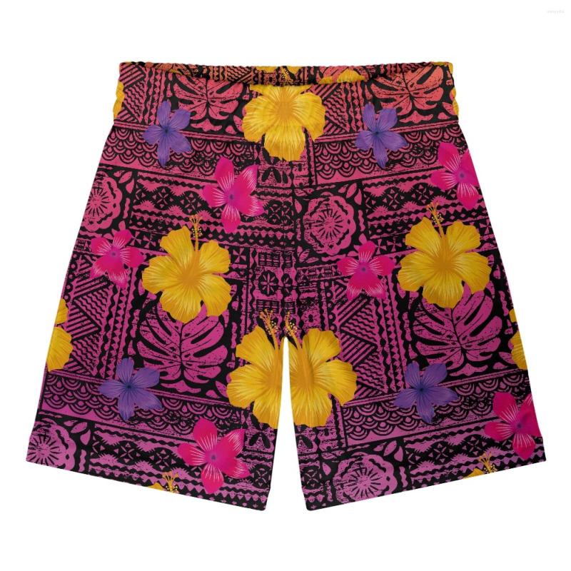 

Men's Shorts Polynesian Tribal Samoan Totem Tattoo Samoa Prints Basketball Men Color Patchwork Loose Running Sport Gym Mesh Breathable, Hdrg00873bz19