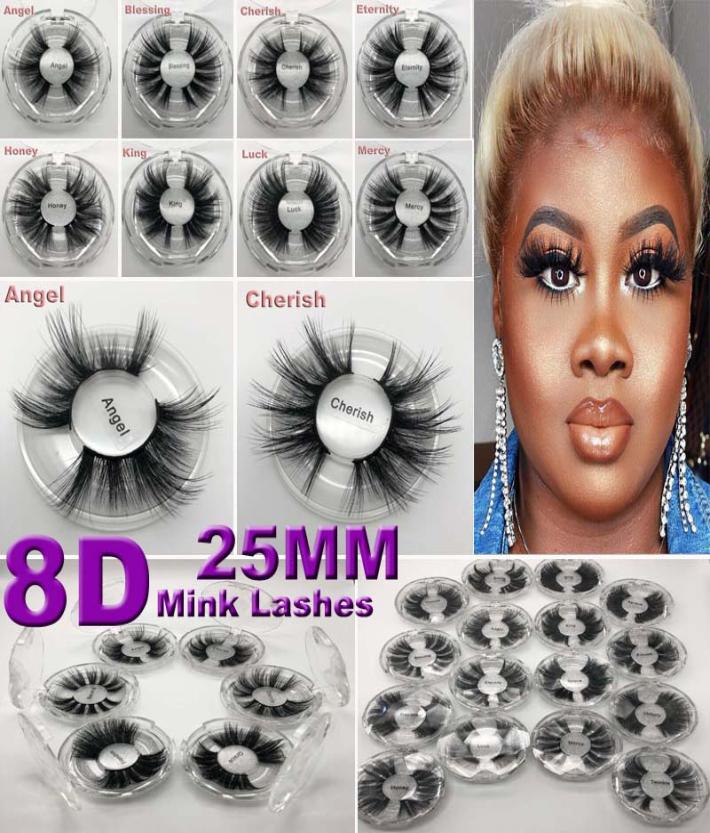 

16 Styles 25mm 8D Mink False Eyelashes Soft Natural Long Thick Cross Handmade False Eyelashes 6D Mink Lashes Extension Eyelash4438126