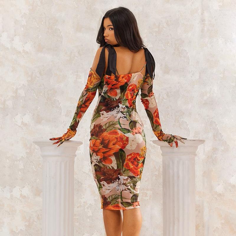 

Casual Dresses Elegant Women Summer Floral Midi Tank Slip Dress Sleeveless Strappy Smocked Bodycon, Multi