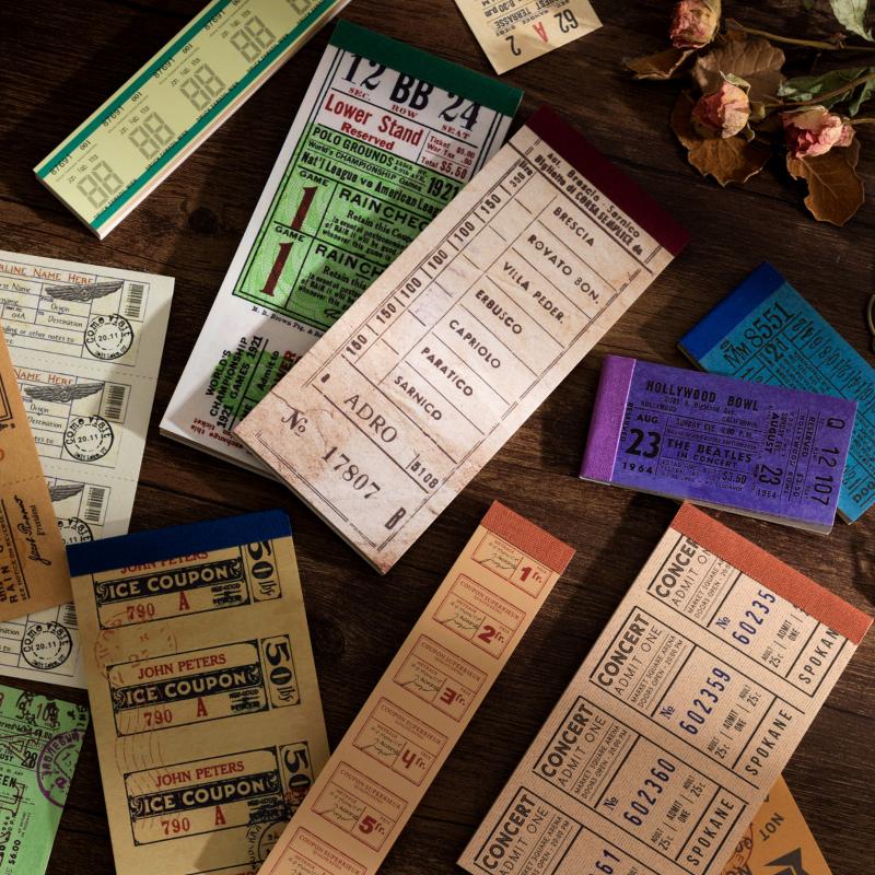 

Notes Retro Vintage Bill Office Memo Pad Diary Material Paper Journal Scrapbooking Notepad Wholesale