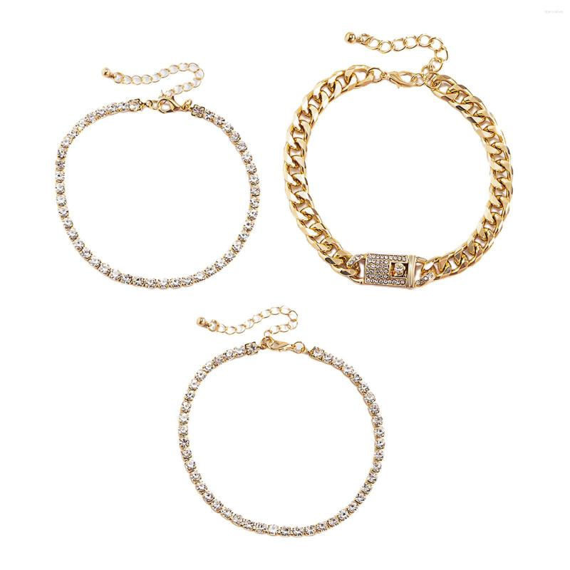 

Anklets 3 Pieces Ankle Bracelets Chain Jewelry Fashion Simple Gift