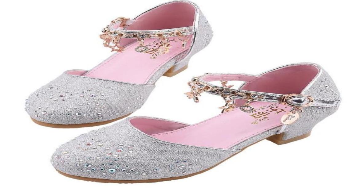 

Girls039Leather Shoes Girls039 Korean Walking Show Crystal Children039s Highheeled Shoes Princess039s Shoes Shoes9251559, Red