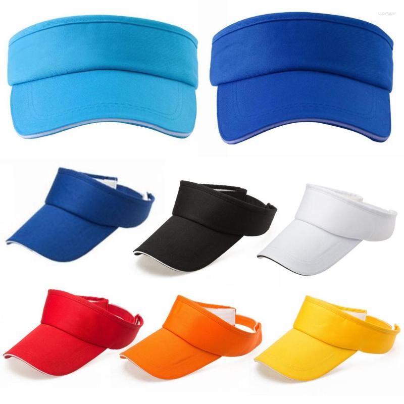 

Berets Unisex Empty Top Sun Hat Casual Sports Tennis Adjustable Baseball Cap Fashion Cotton Visor Lens Outdoor Sunscreen Hats, A-royal blue