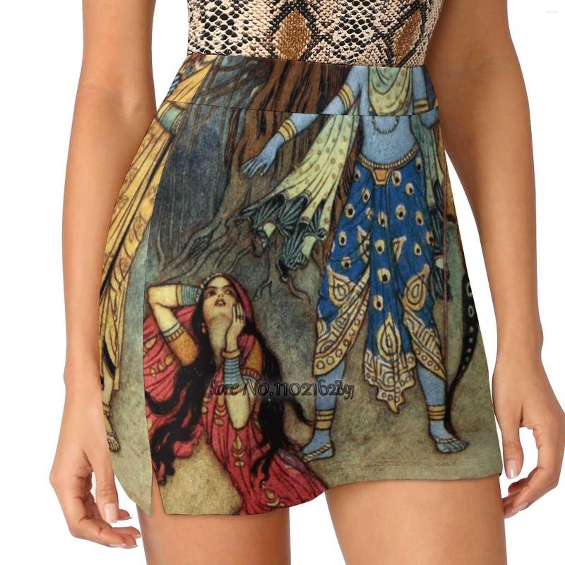 

Skirts Rama Spurns Suparnakha - Warwick Goble Trending Fashion Skirt Summer Printed Women Sport Double-Layer Athletic