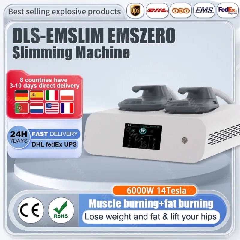 

DLS-EMSLIM Muscle Stimulate Fat Removal Body Slimming Butt Build Sculpt Machine 6000W 14 Tesla EMS EMSzero