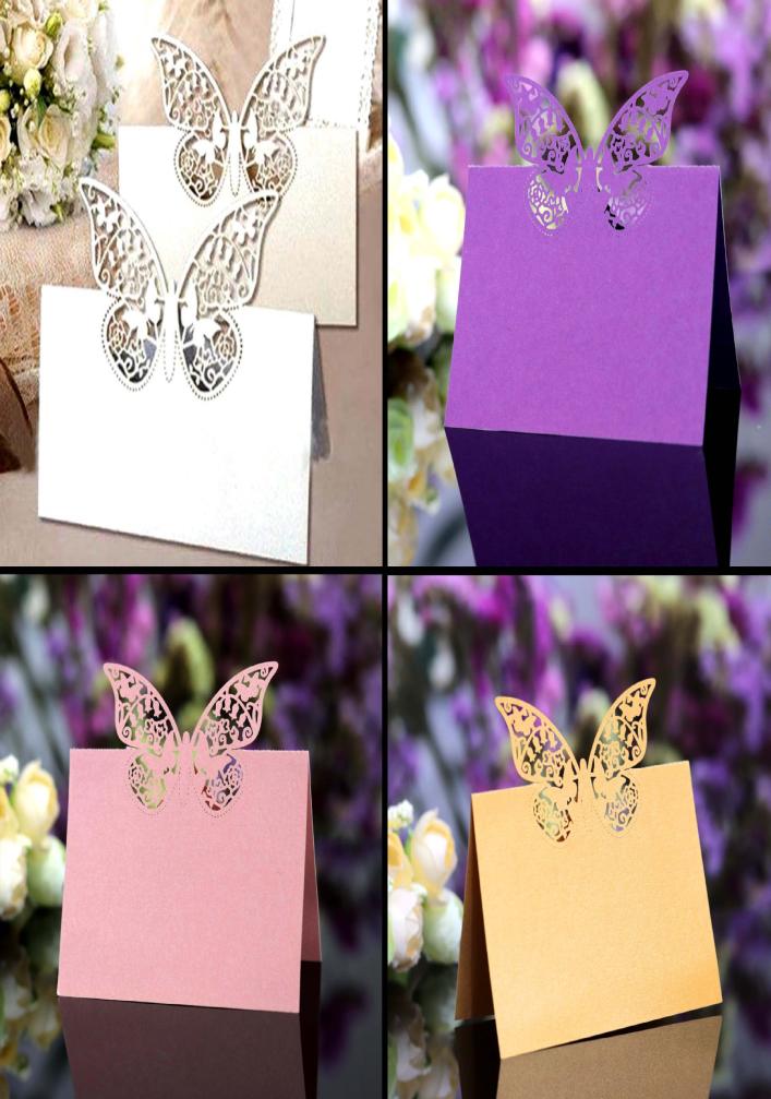 

Laser Cut Place Cards With Butterfly Paper Carving Seating Cards Party Table Decorations Name Cards for Weddings PC459917878, Beige