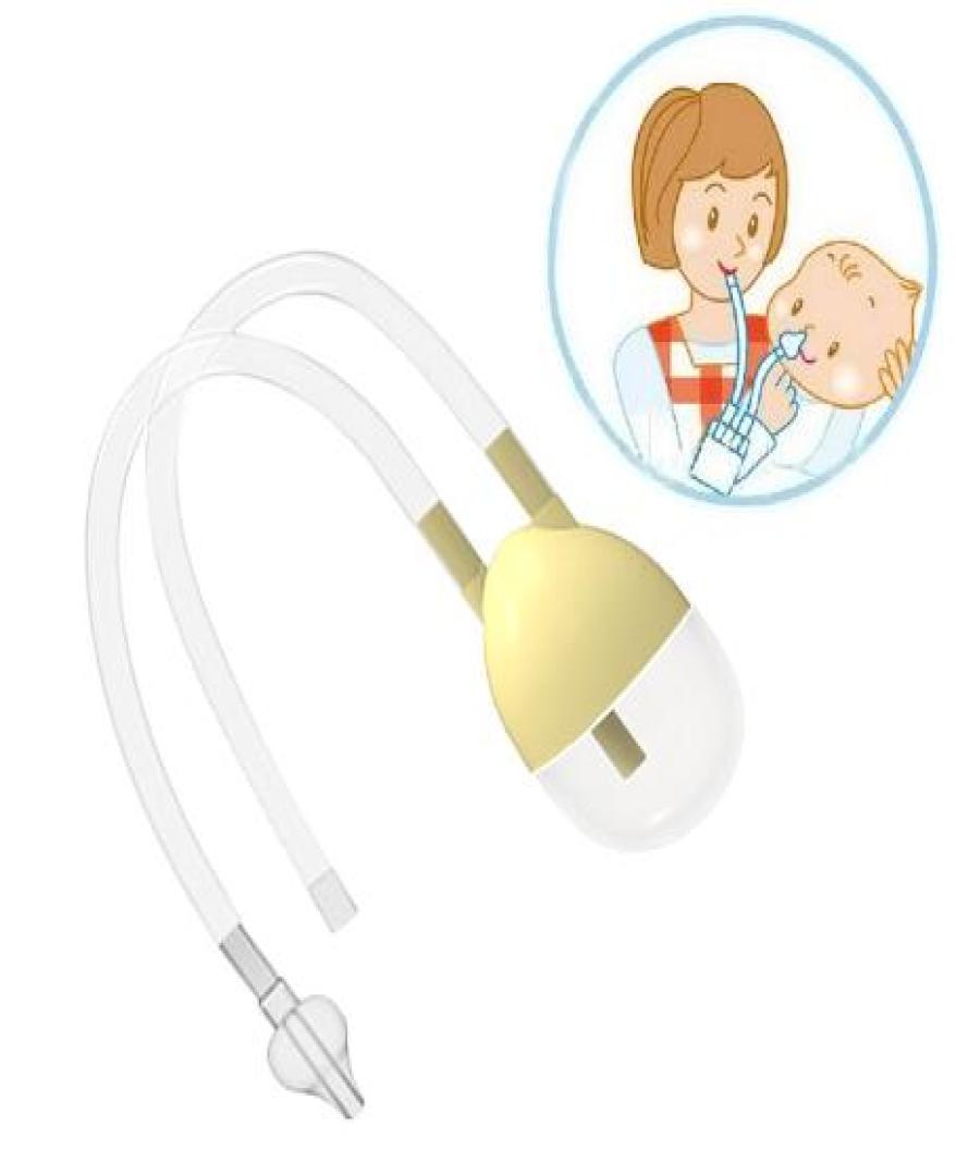 

New Born Baby Safety Nose Cleaner Vacuum Suction Antibackwash Nasal Aspirator Baby Kids Silicone Protection Accessories2604523