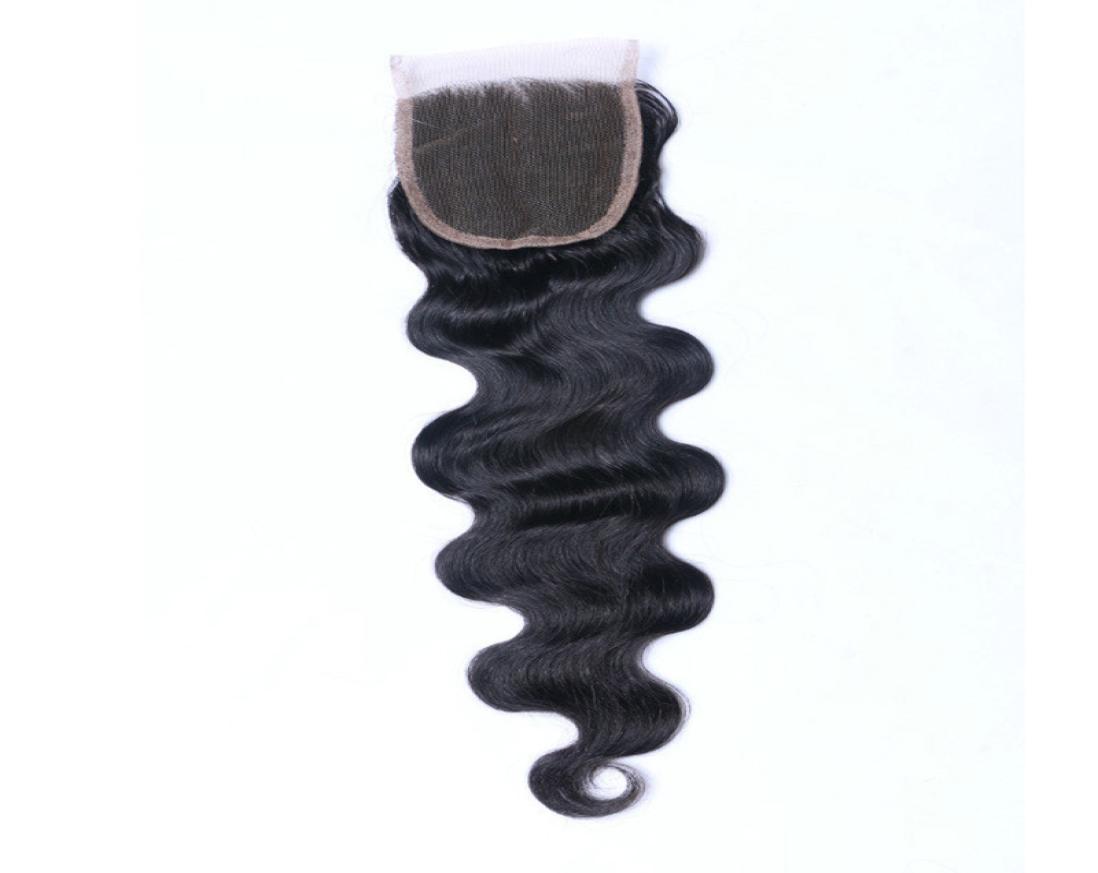

Lace Closure 35X4 with Baby Hair Peruvian Virgin Hair Body Wave Human Hair Top Lace Closure Bleached Knots Natural Color2308796, Natural color