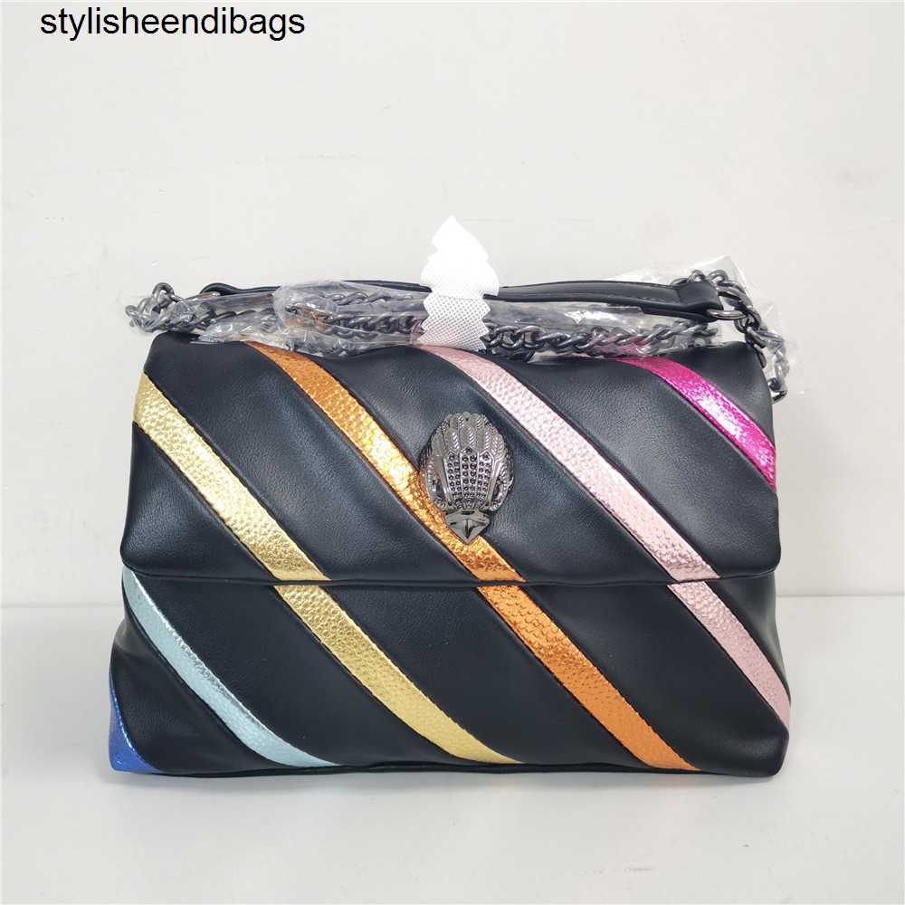 

Totes Rainbow Women Purse Eagle Metal Joint Colorful Cross Body Patchwork Bag Metallic Chain Shoulder Girdle stylisheendibags, With eagle metal