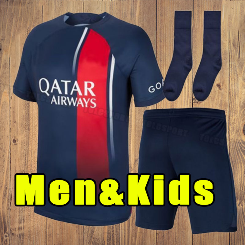 

23 24 soccer jerseys MBAPPE HAKIMI SERGIO RAMOS WIJNALDUM pSGS football shirt 2023 2024 men kids kit sets uniform enfants maillot de foot home away goalkeeper