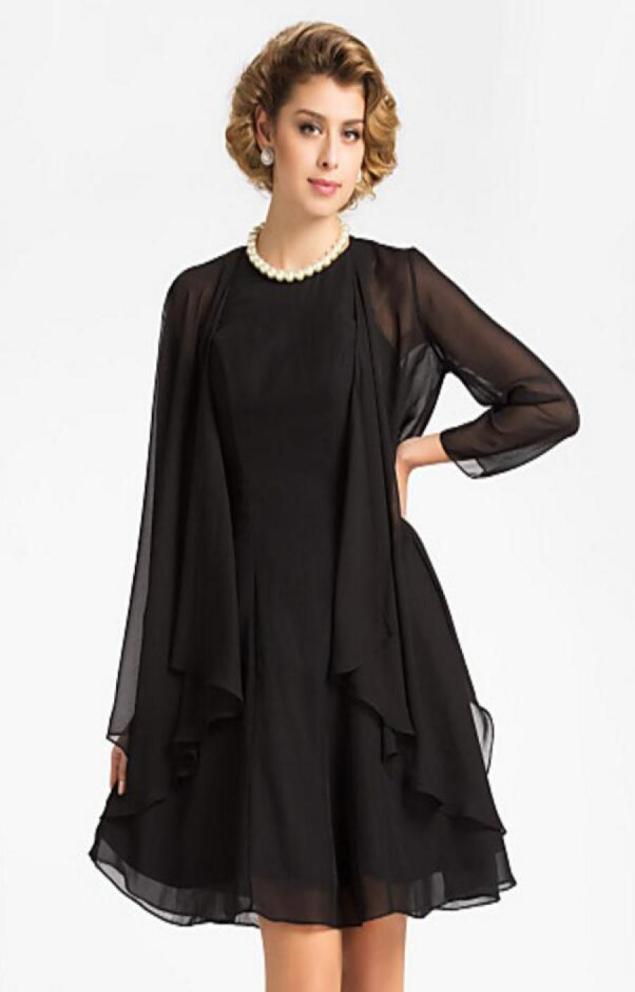 

New Long Sleeves Chiffon Wedding Party Evening Wedding Wraps Coats Jackets LYH50071124793, White