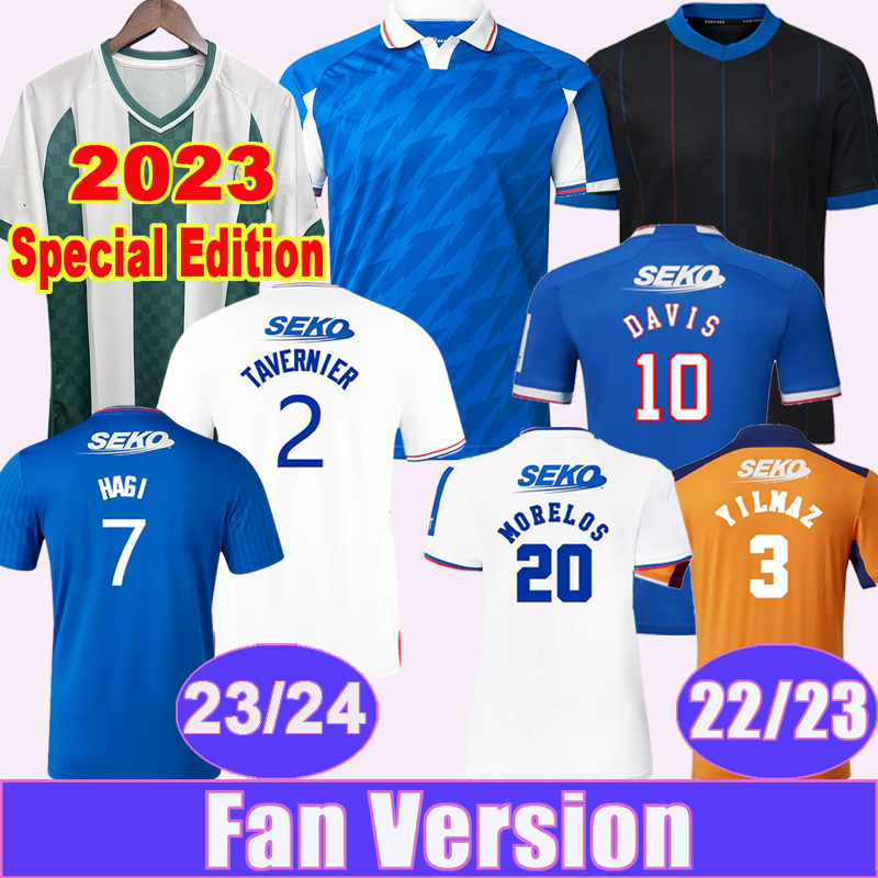 

2023 24 Mens HAGI DAVIS Soccer Jerseys Special Edition 22 23 Limited Edition MORELOS TAVERNIER FIRTH KAMARA BARKER Home Blue Away White 3rd 4TH Football Shirts, Qm13986 23 24 away no patch