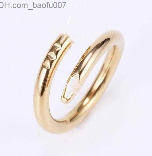 

Band Rings 2023 Designer Screw Ring Luxury Jewelry Midi Rings For Women Men Titanium Steel Gold-Plated Process Fashion Accessories Never Fade fd Z230629