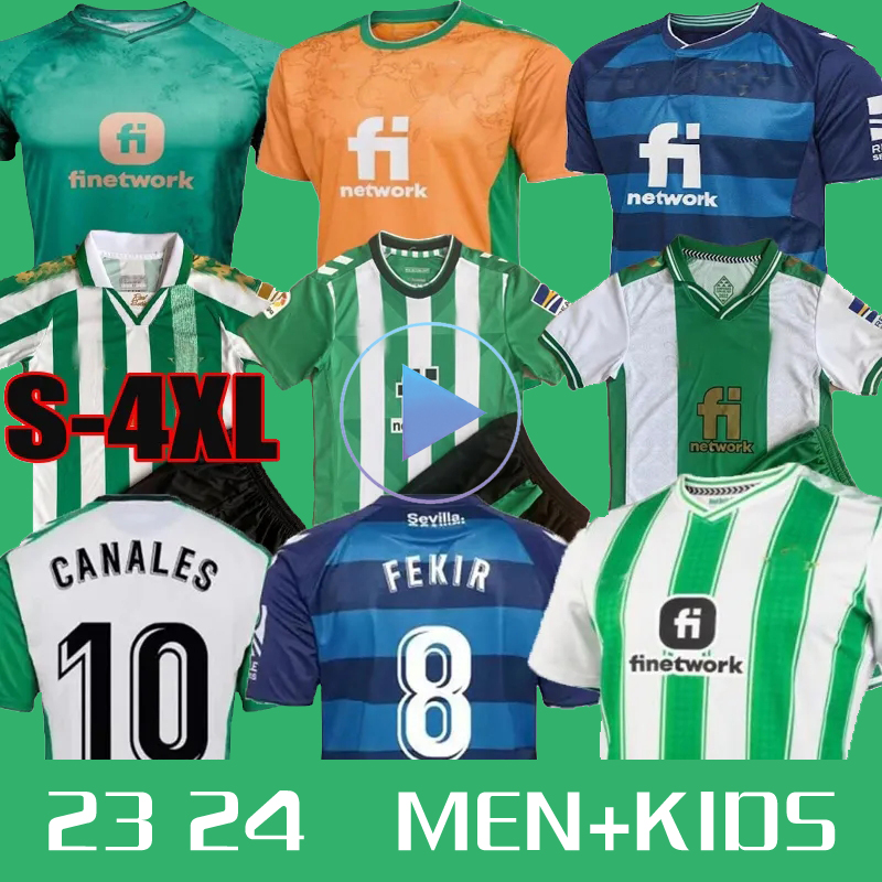 

S-XXL real Betis soccer Jerseys 21 22 23 24 FEKIR Forever Green HOME Manga Corta JOAQUIN B.Iglesias camiseta de futbol Juanmi ESTADIO CARTUJA 2023 2024 home SHIRTS kids, Green gk