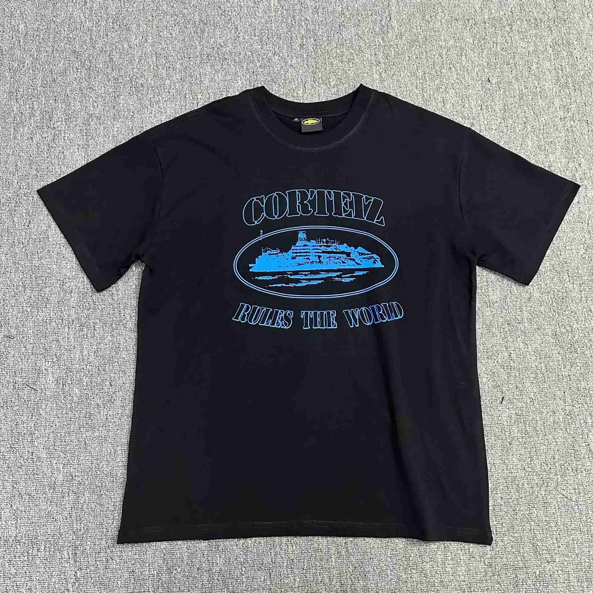

23 Year New Cortez Demon Island T-shirt Short Sleeve Letter Print High Weight Double Yarn Fashion 3 LTUT