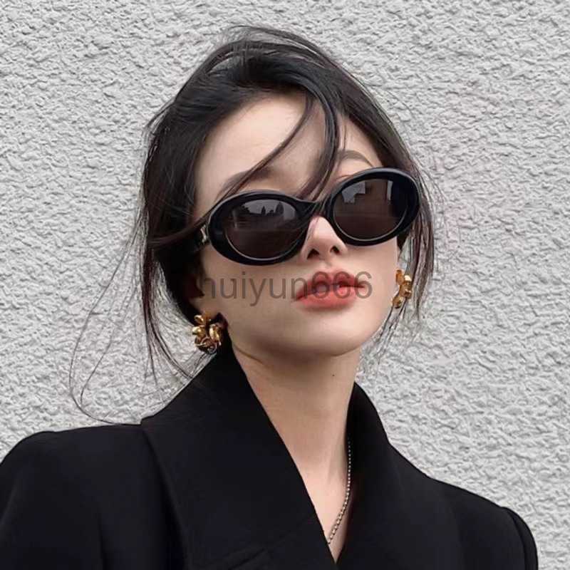 

Luxury designer sunglasses for women Korean oval black frame sunglasses 2022 new fashion womens ins concave shape white sunglasses net red
