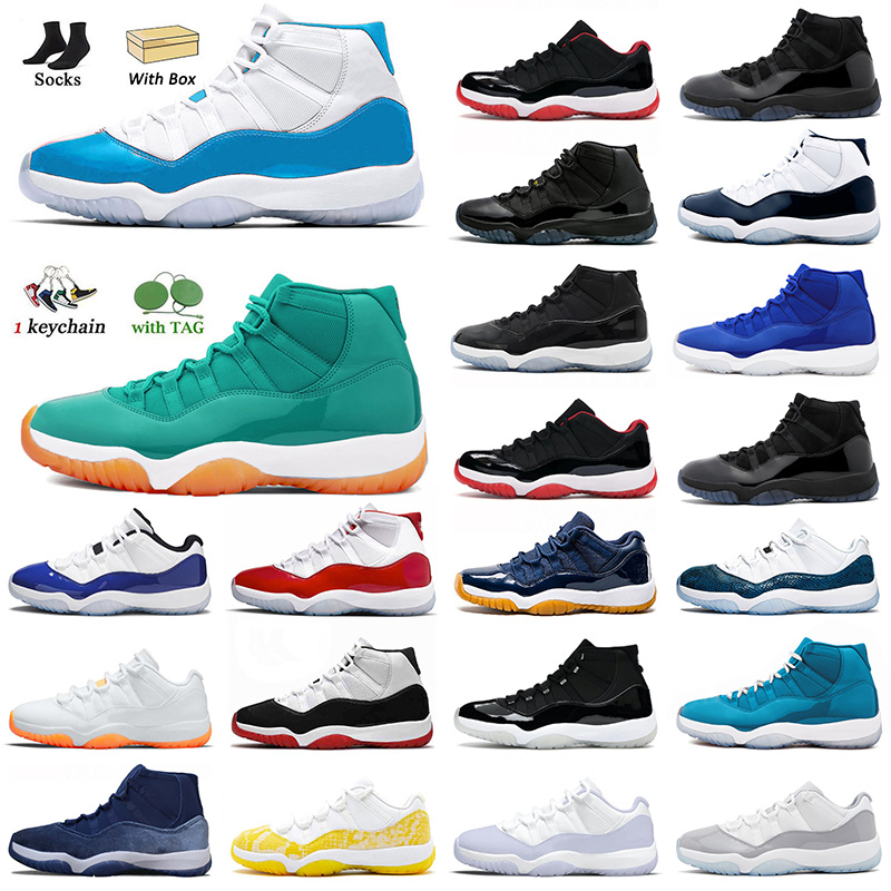 

New jumpman 11 11s Basketball shoes cement cool grey cherry snakeskin Green Orange Jade Blue Gamma Blue concord bred 25th Anniversary mens womens sports sneakers, #a26 green orange 40-47