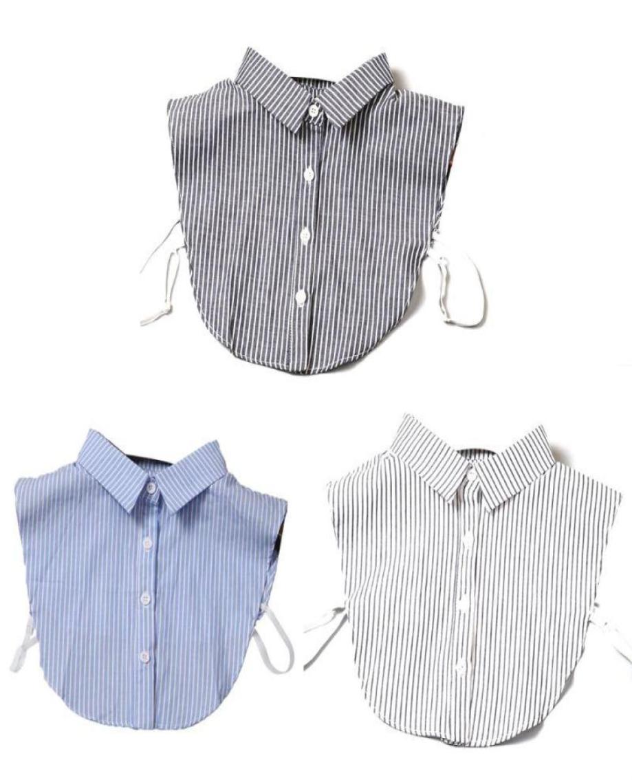 

Bow Ties Vertical Striped Detachable Collar WomenMan Vintage Choker Necklace Lapel Shirt Fake False ClothingBow1187759
