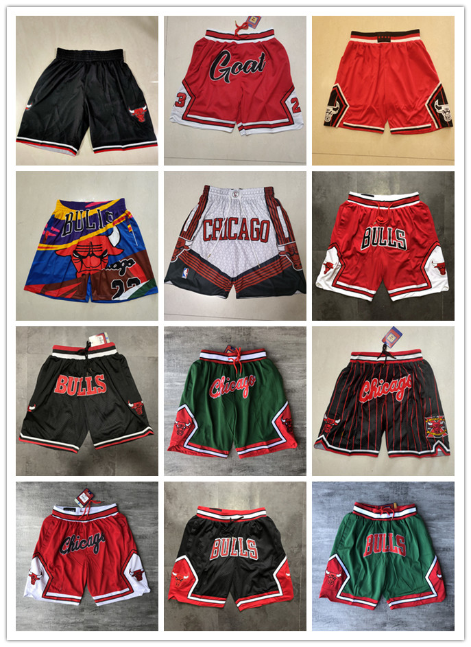 

Chicago''Bulls''men Throwback Basketball Shorts pocket Basketball Jersey 23 Michael Jor dan 33 Scottie Pippen 91 Dennis Rodman 45 Red white black green, Color