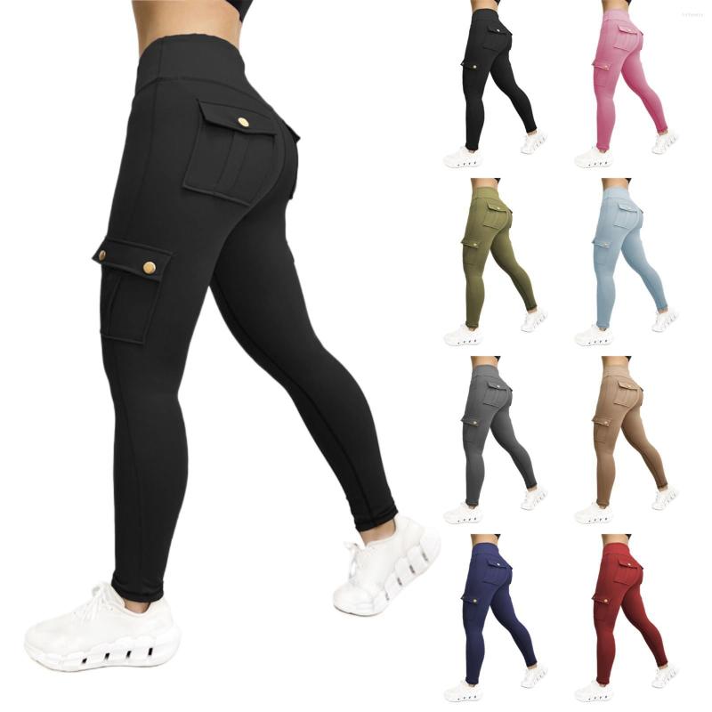 

Active Pants Workwear Fitness Women's High Elastic Tight Yoga Girls Size 8 Long For Women With Pockets, Bu1