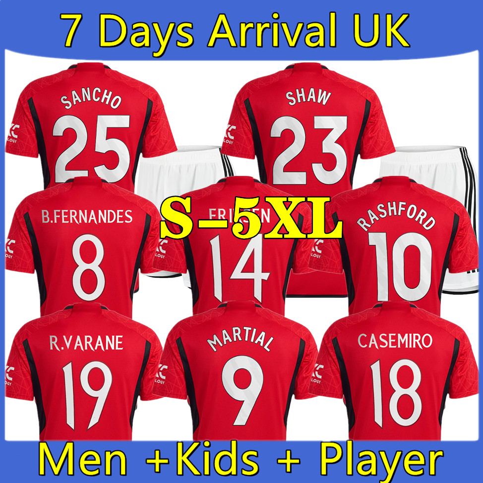 

S-5XL RASHFORD soccer jersey PLAYER SANCHO SHAW POGBA 2023 2024 fans MAN MARTIAL B. FERNANDES UTD ERIKSEN MANCHESTERS football shirt utd men kids kit uniforms, [23-24]player-away+epl