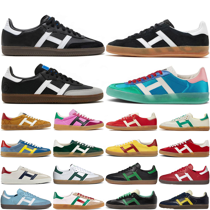 

original og German Trainer gt running shoes for mens womens Black White Gum Light Blue Silk Monogram Pink Velvet Green Suede White Mexico sports casual sneakers, #11 36-45 yellow velvet