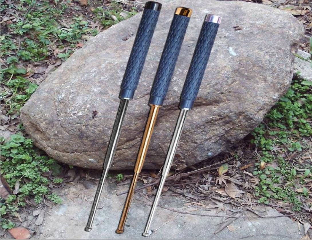 

20 Diamond resistance stick Hummer rubber swing stick outdoor selfdefense telescopic stick car protective gear selfdefense equip7723043, Black