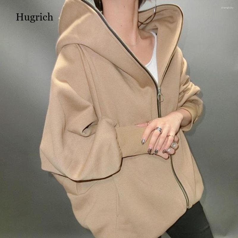 

Women's Hoodies Spring Casual Women Harajuku Sweatshirt Coat Zip Up Outerwear Hooded Jacket Outwear Tops Simple Brown, Khaki