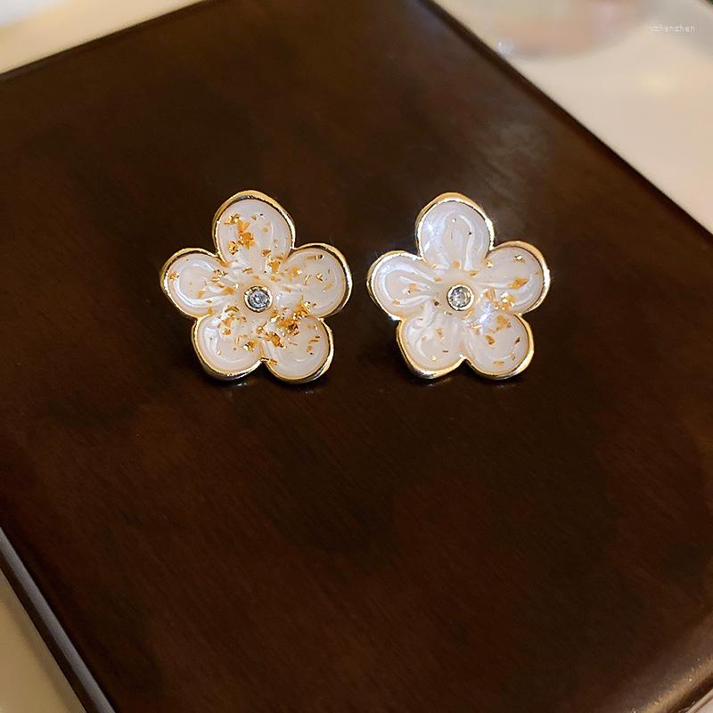 

Stud Earrings Trendy Chic Jewelry Elegant Flower Earring Women's Cute Romantic Jewellery Delicate Korean Fashion Accessories