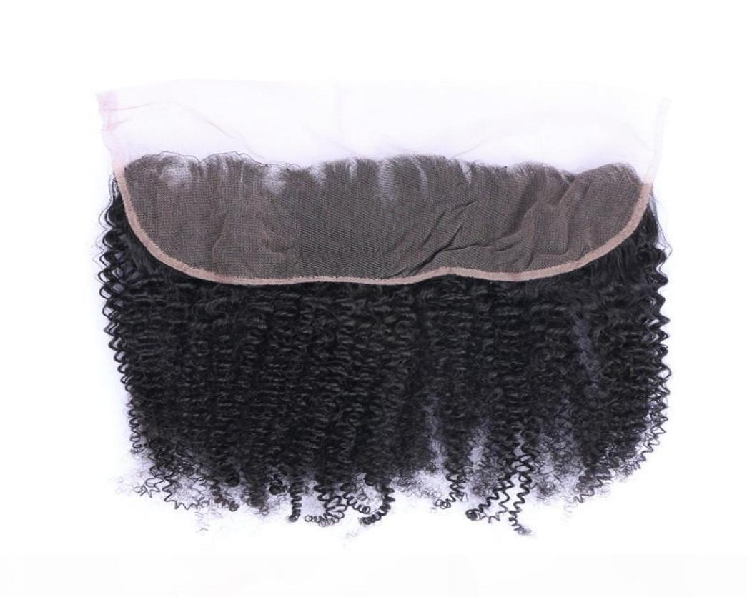 

Afro Kinky Curly 13X4 Lace Frontal Closure With Baby Hair Unprocessed 100 Virgin Malaysian Kinky Curly Full Lace Fontal Hair Piec6117722, Natural color