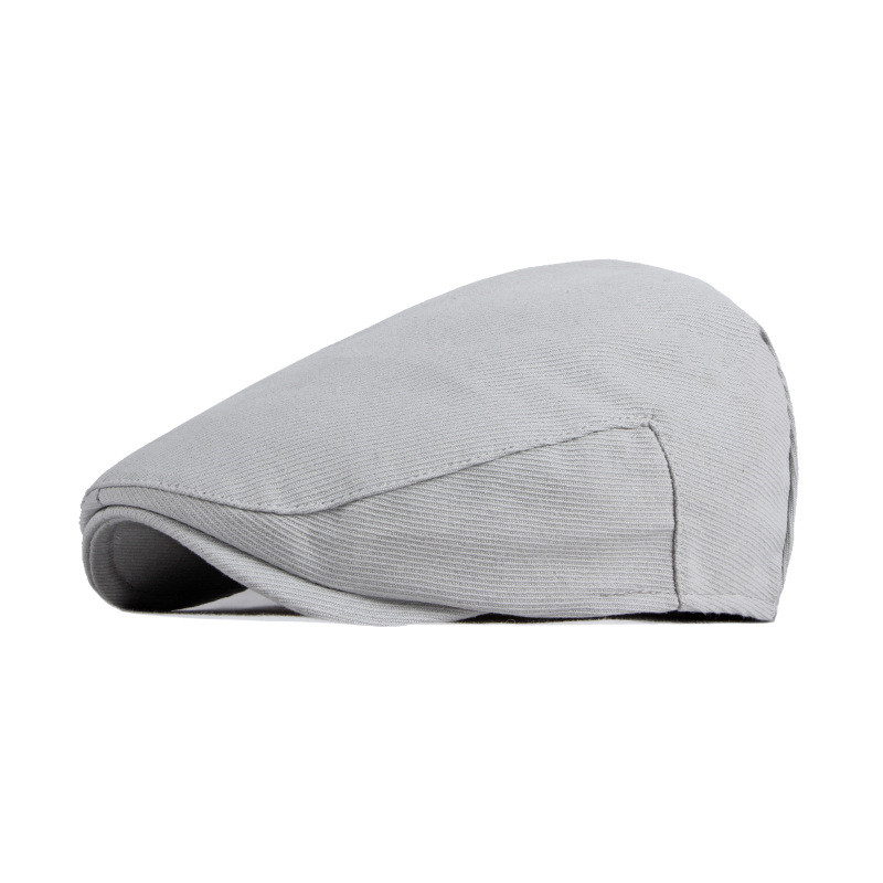 

Spring Autumn Cotton Solid Color Newsboy Caps Flat Peaked Cap Men and Women Painter Beret Hats 83