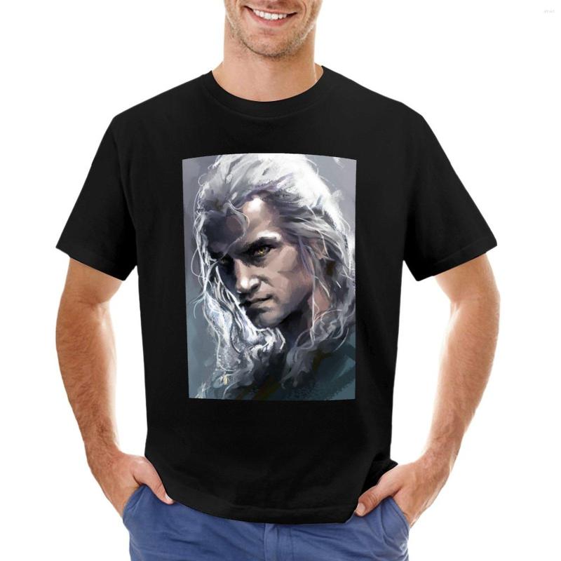 

Men's Polos Geralt Of Rivia T-Shirt Heavyweight T Shirts Aesthetic Clothing Anime For Men Graphic, Dark coffee